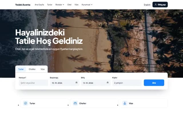 Opal düzeninin ana sayfa görünümü